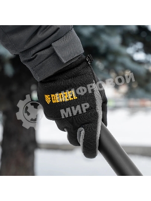 Перчатки универсальные Denzel 68087 искусственный мех, работа с сенсорным экраном, размер 9