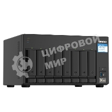 Сетевое хранилище без дисков SMB QNAP TS-832PX-4G 8-Bay NAS, AL324 64-bit quad-core 1.7GHz, 4Gb DDR4 SO-DIMM RAM (up to 1x16 Gb), 8 x 3.5