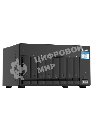 Сетевое хранилище без дисков SMB QNAP TS-832PX-4G 8-Bay NAS, AL324 64-bit quad-core 1.7GHz, 4Gb DDR4 SO-DIMM RAM (up to 1x16 Gb), 8 x 3.5