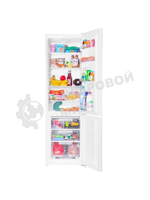 Холодильник Maunfeld MFF180W белый двухкамерный 192/68л морозилка снизу, De Frost