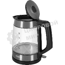 Чайник электрический Red Solution evolution RK-G20 1.7л. 2200Вт черный корпус: нерж.сталь/стекло (RK-G20)