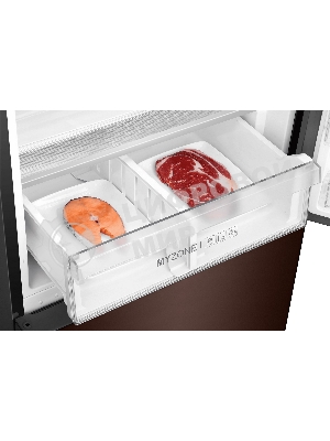 Холодильник Haier C4F740CLBGU1 коричневый двухкамерный 286/115л морозилка снизу, No Frost