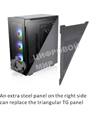 Компьютерный корпус Thermaltake Divider 500 TG ARGb CA-1T4-00M1WN-01 Black/Win/SPCC/Tempered Glass*4/120мм ARGb Fan*3/120мм Standard Fan*1 (527880)