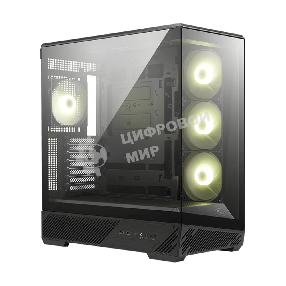 Компьютерный корпус MSI MAG PANO 130R PZ 2xUSB 3.2 Gen 1, 1xUSB 3.2 Gen2 Type-C, 3x120мм ARGB Reverse Blade Fan, 1x120мм ARGB Fan, 1 to 3 Fan PWM Splitter, Tempered Glass Window