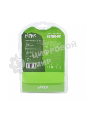 Мышь беспроводная HIPER HOMW-101, 1000-1600 dpi, оптический, 4 кнопки, Soft-touch покрытие, USB-приемник, 2,4 ГГц, батарея 1хАА, черный (HOMW-101)