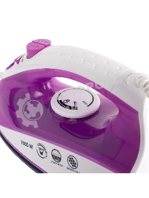 Утюг BBK ISE-1802 фиолетовый/белый, 1800 Вт, 20 г/мин, 60 г/мин, 180 мл