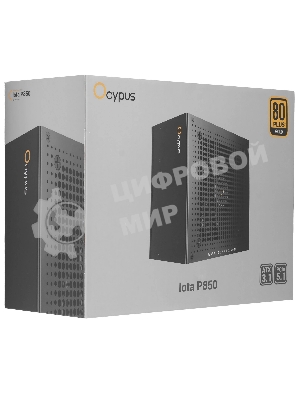 Блок питания 850W Ocypus Iota P850 (ATX, 80 PLUS Gold, APFC, 20+4 pin, 120мм fan, PCI-E 6+2Px3, 8xSATA) (Iota-P850-G1FFBK024X-EU)