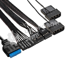 Компьютерный корпус Minitower ExeGate mEVO-7803-XP450 (mATX, БП XP450 с вент. 12см, 2*USB+1*USB 3.0, HD аудио, черный, 2 вент. 12см с RGb подсветкой)