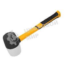 Киянка резиновая Denzel 680 г, черно-белая, фибергласовая рукоятка c TPR покрытием