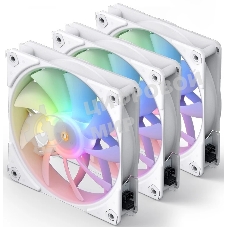 Вентилятор для корпуса JONSBO ZF-120W (120x120x25мм, 4-pin PWM, ARGb, 61.0CFM, 28.9dBA, 1500RPM, белый, 3pcs)