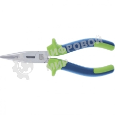 Длинногубцы Сибртех прямые,160 мм, двухкомпонентные рукоятки