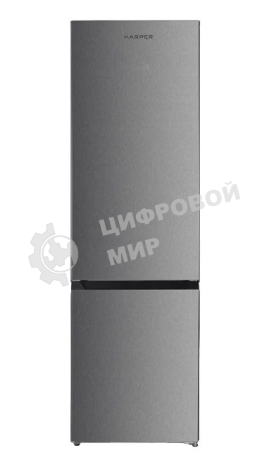 Холодильник Harper RH5559BB нержавеющая сталь двухкамерный 243/83л морозилка снизу, No Frost