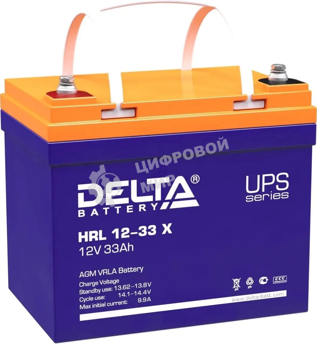 Батарея для ИБП Delta HRL 12-33 X 12В 33А·ч