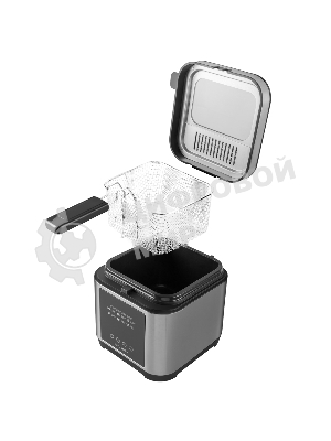 Фритюрница электрическая Tuarex AG-3501 черный/стальной, мощность 2000 Вт, сенсорное управление, объем масла 2,5 л, регулир. темп, 4 шт/уп.