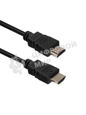 Кабель ACD-DHHM1-10B HDMI 1.4, Golden Plated,19m/19m, черный, 1м