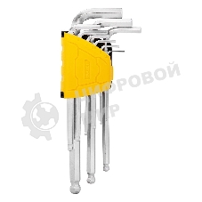 Набор шестигранных ключей с шаром Deli DL3088 9 шт. Размер: 1,5-10 мм. Материал: Cr-V. Шаровой конец. Хромированный.