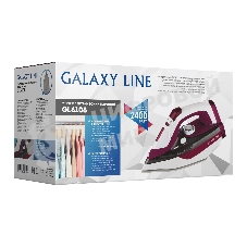 Утюг Galaxy Line GL 6108 бордовый/белый, 2400 Вт, 50 г/мин, 230 г/мин, 500 мл