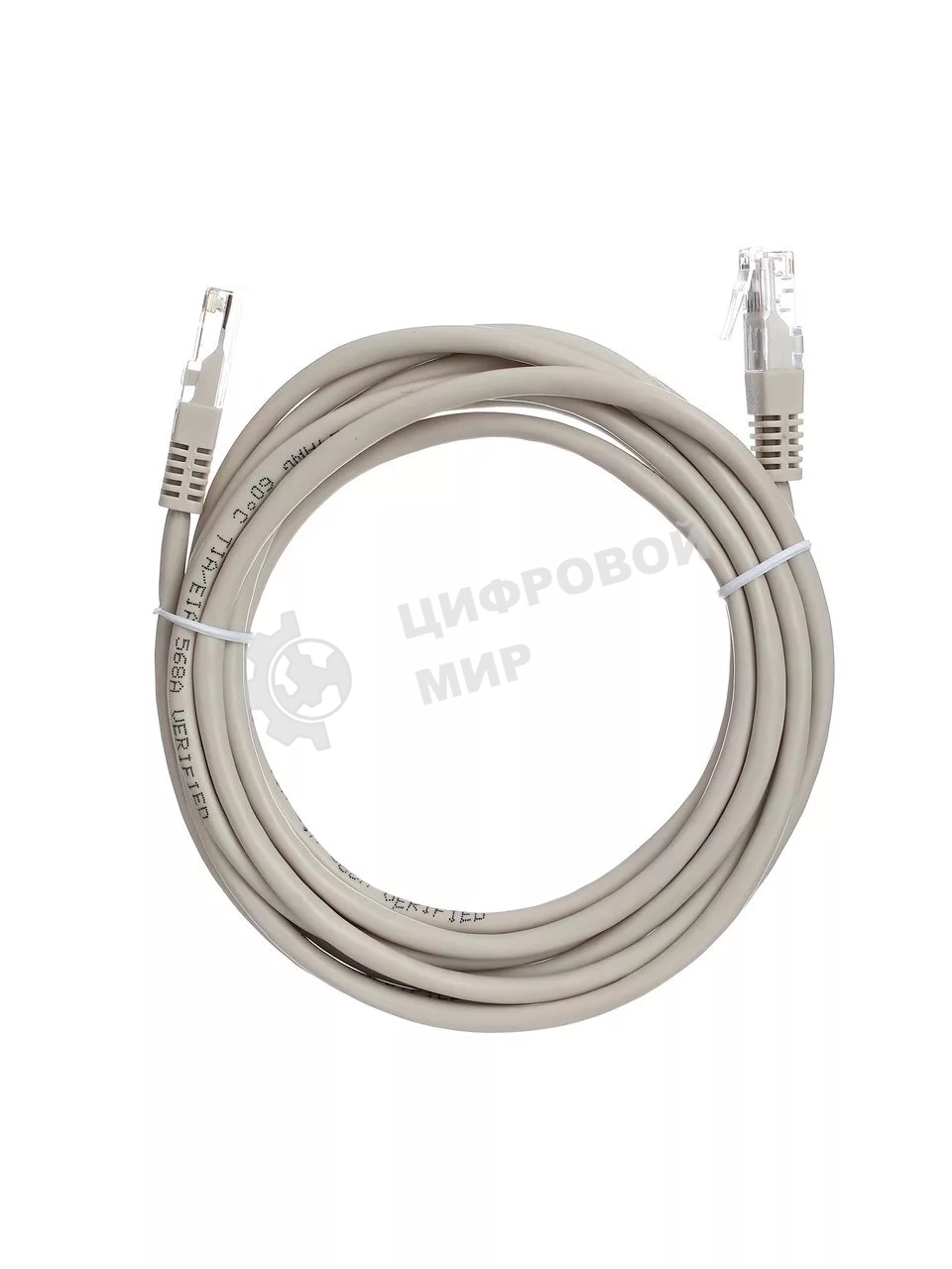 Коммутационный шнур Патч-корд литой Aopen/Qust ANP511 3M UTP cat.5е 3м серый