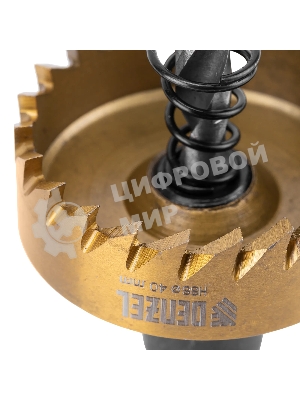 Коронка по металлу Denzel HSS, 40 мм, нитридтитановое покрытие