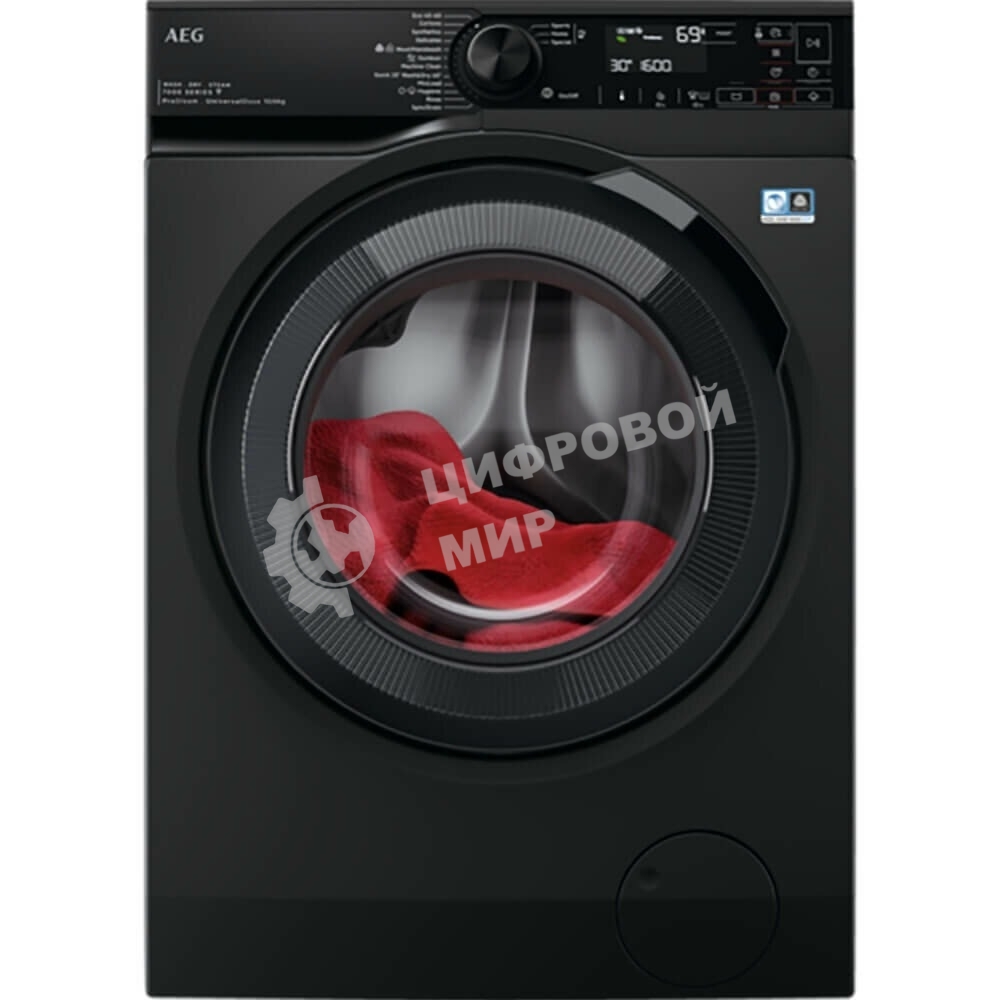 Стирально-сушильная машина AEG LWR73166OE черный, загрузка фронтальная 10 кг, 1600 об/мин., класс: А