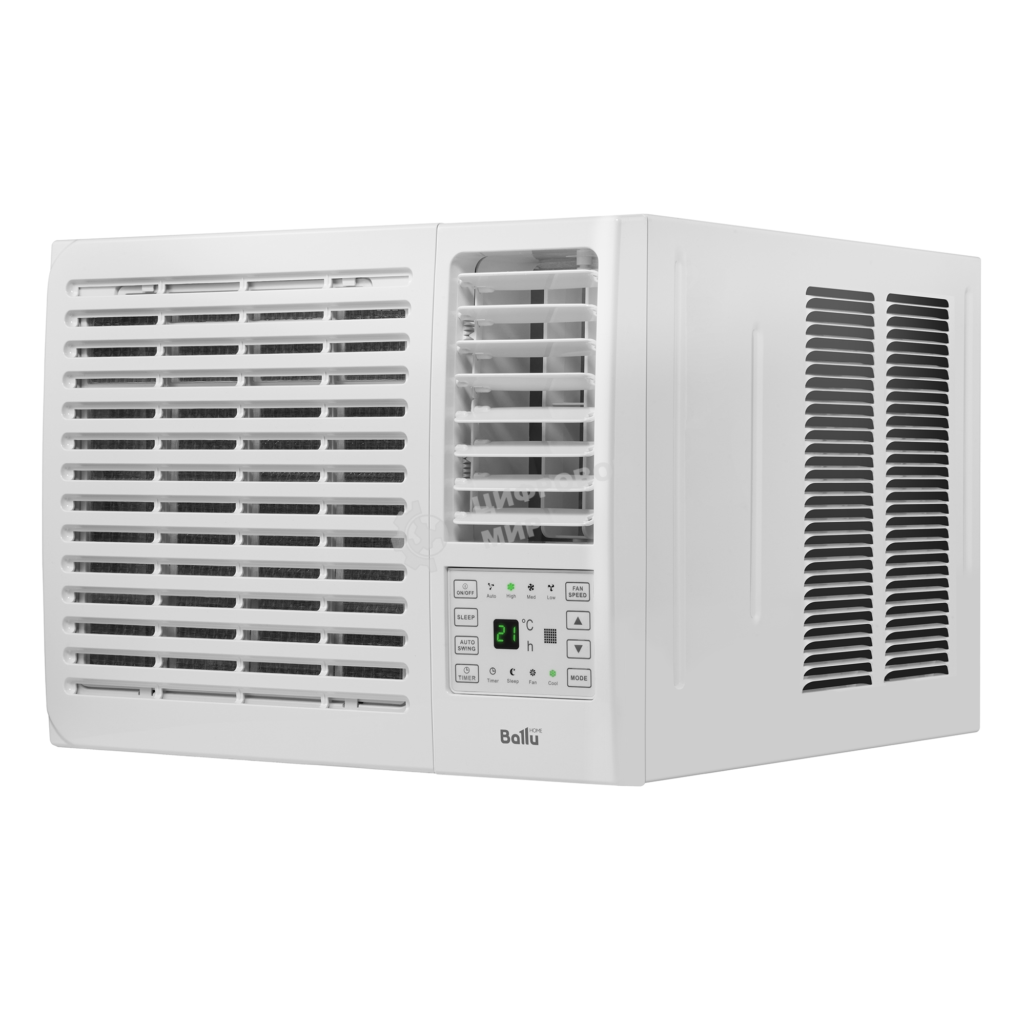 Кондиционер оконный Ballu BWC-09 AC 9000 BTU, 24 м², 49 дБ, охлаждение, осушение, белый