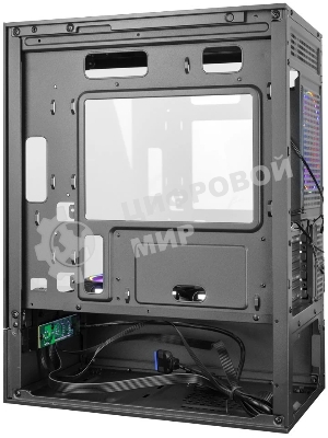Компьютерный корпус Ginzzu CL475 mATX FAN 3*12LC4 передняя панель Стекло
