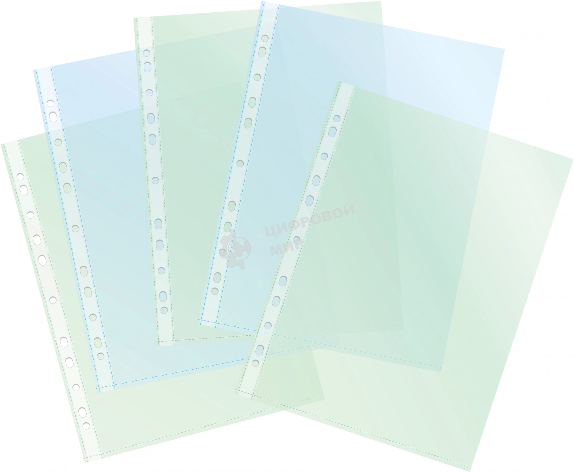 Папка-вкладыш Silwerhof Daily ассорти глянцевые А4+ 30мкм (упак.: 50 шт)