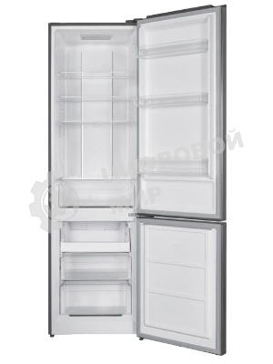 Холодильник Harper RH5559BB нержавеющая сталь двухкамерный 243/83л морозилка снизу, No Frost