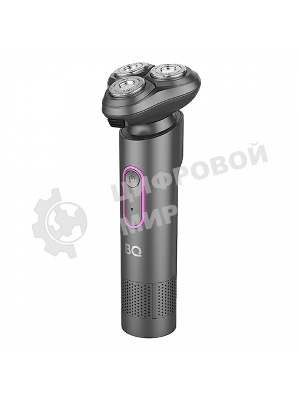 Электробритва BQ SV1008 Gray-Pink. Мощность 5 Вт/Время зарядки 90 минут/Время беспроводной работы 90 минут/Влагозащита IPX6/Электропитание 110-240 В, 50-60 Гц/Ротационная головка бритвы/Мощный мотор/Индикатор заряда батареи/Портативная база для подзарядки/3 насадки в комплекте
