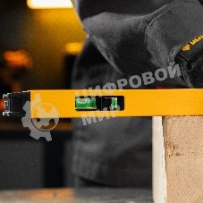 Уровень алюминиевый Denzel магнит., фрезерованный, 3 глазка (1 зеркал.), 0,5 мм/м, 800 мм