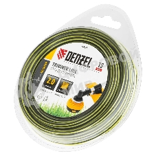 Леска для триммера Denzel двухкомпонентная квадратная, 2,0 мм х 15 м, блистер SkyCutter