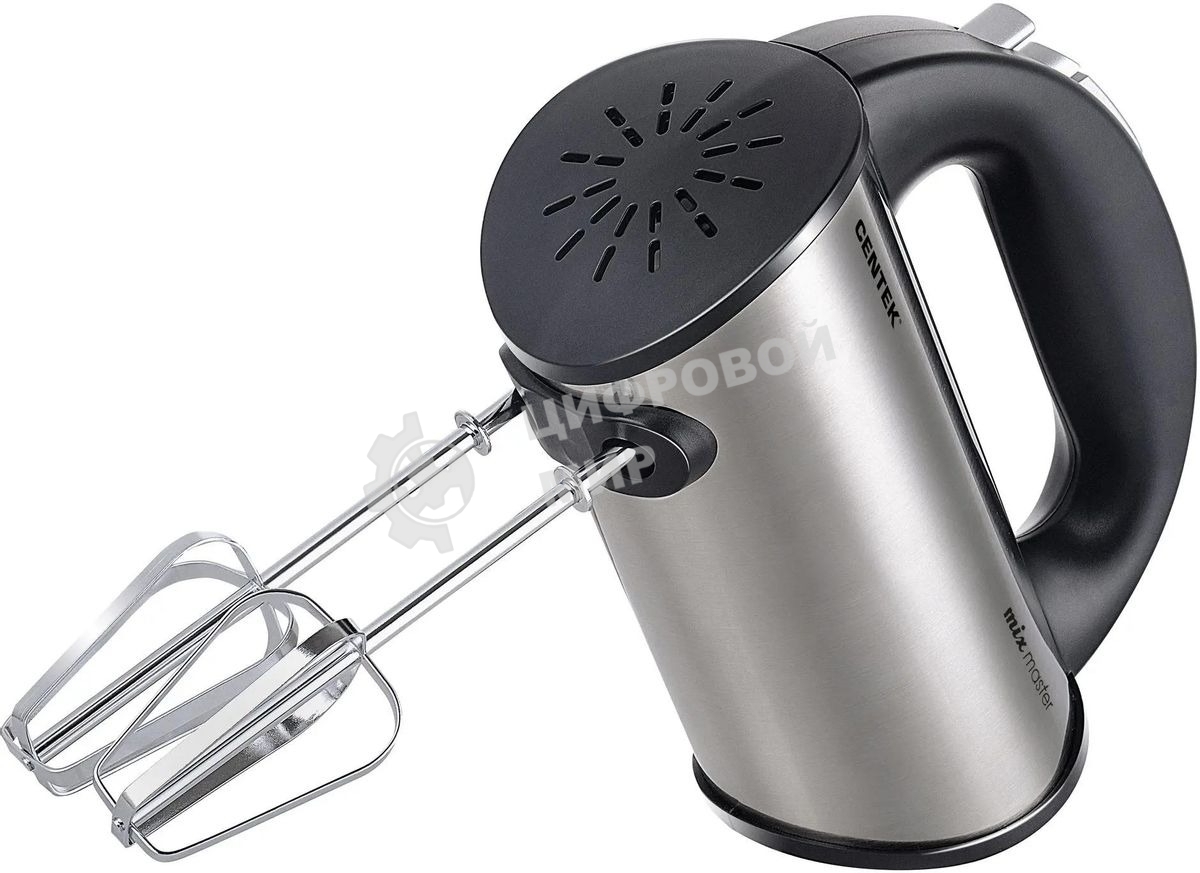 Миксер ручной Centek CT-1108 черный/стальной, 600 Вт