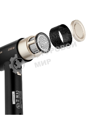 Фен-мультистайлер BRAYER BR3308 черный/золотистый, 2000 Вт, 25/32 мм