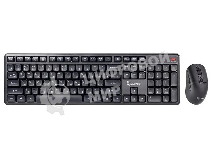 Комплект клавиатура+мышь Smartbuy 106AG беспроводной, USB, 1600 DPI, чёрный