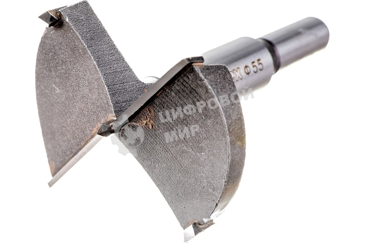 Сверло Сибртех Форстнера по дереву, 55 мм, цилиндрический хвостовик