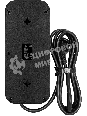 Сетевой фильтр Powercom SP-08 USB03AB 1,8 m 1.8м, 8 розеток, черный, коробка