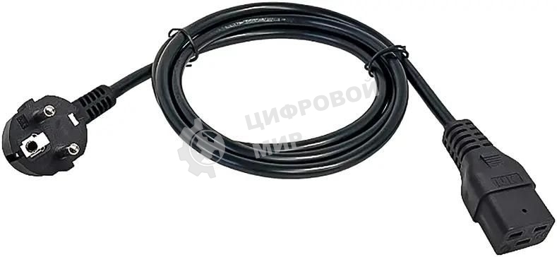 Шнур питания ITK PC-C19D-3M C19-Schuko проводник.:3x1.5мм2 3м 230В 16А черный
