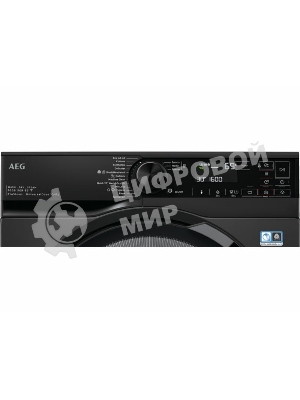 Стирально-сушильная машина AEG LWR73166OE черный, загрузка фронтальная 10 кг, 1600 об/мин., класс: А
