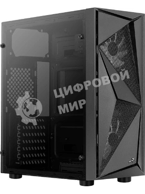 Компьютерный корпус Aerocool/Formula Glider Cosmo V1 без БП, ATX, боковое окно (закаленное стекло), черный