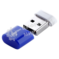Флешка USB Smartbuy Lara Blue (SB8GBLara-B), 8Gb, USB 2.0, R/W 15/5, белый/синий
