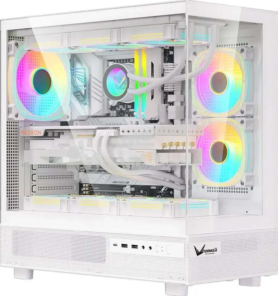 Компьютерный корпус AeroCool/Formula Crystal Z8 COSMIC белый без БП ATX 3x120мм 5x140мм 1xUSB 2.0 1xUSB 3.0 1xUSB3.1 audio bott PSU