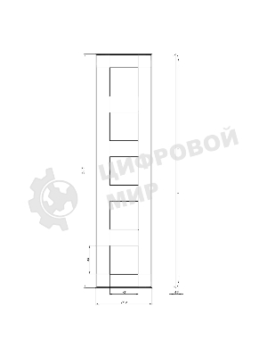 Рамка DKC (ДКС) 4400900 5 постов (10 мод.) ARTLEBEDEV Avanti 