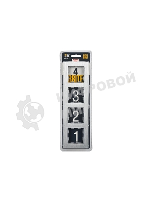 Рамка 4-местная IEK BRITE РУ-4-1-БрА (BR-M42-M-K47) металл алюминий