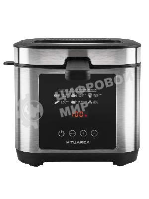 Фритюрница электрическая Tuarex AG-3501 черный/стальной, мощность 2000 Вт, сенсорное управление, объем масла 2,5 л, регулир. темп, 4 шт/уп.