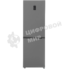 Холодильник Candy CFN6185SDC серебристый двухкамерный 191/91л морозилка снизу, No Frost