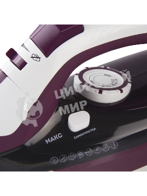 Утюг Galaxy Line GL 6108 бордовый/белый, 2400 Вт, 50 г/мин, 230 г/мин, 500 мл