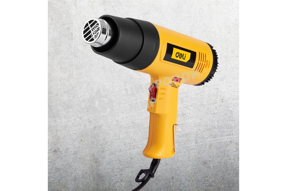 Фен технический Deli DL5318 (1600Вт, рабочая температура 100...590 град.)