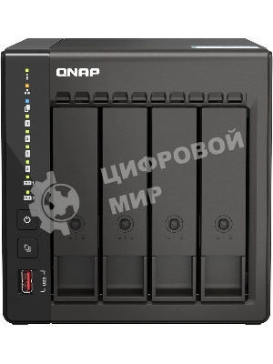 Сетевое хранилище SMB QNAP TS-453E-8G NAS, 4-tray w/o HDD. 2xHDMI-port. 4-core Celeron J6412 2-2.6 GHz, 8Gb DDR, 2x2.5Gb LAN, 2 x M.2 2280 PCIe Gen 3 x2, 2x USB 3.2 Gen 2 (10Gbps) Port, 2x USB 2.0 port
