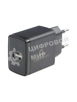 Сетевое зарядное устройство Cablexpert MP3A-PC-55, 10.5Вт, 2.1А, 1хUSB, черный, пакет