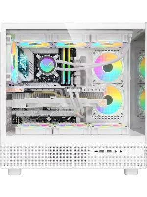 Компьютерный корпус AeroCool/Formula Crystal Z8 COSMIC белый без БП ATX 3x120мм 5x140мм 1xUSB 2.0 1xUSB 3.0 1xUSB3.1 audio bott PSU